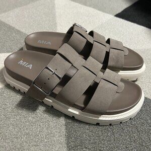 MIA GENI Fisherman Taupe Sandals Women's Size 9.5